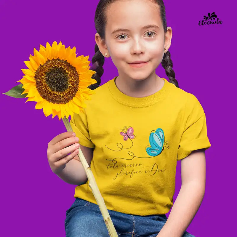 Camiseta Infantil "Toda Criação Glorifica a Deus!"