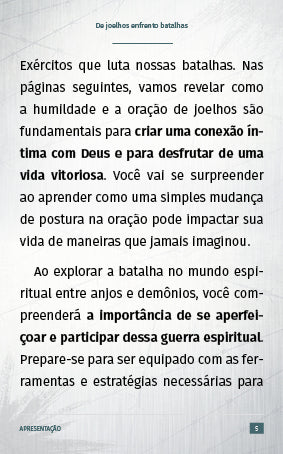 Ebook "De Joelhos, Enfrento Batalhas!"