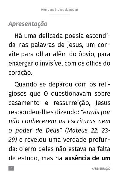 Ebook "Deus de Poder"