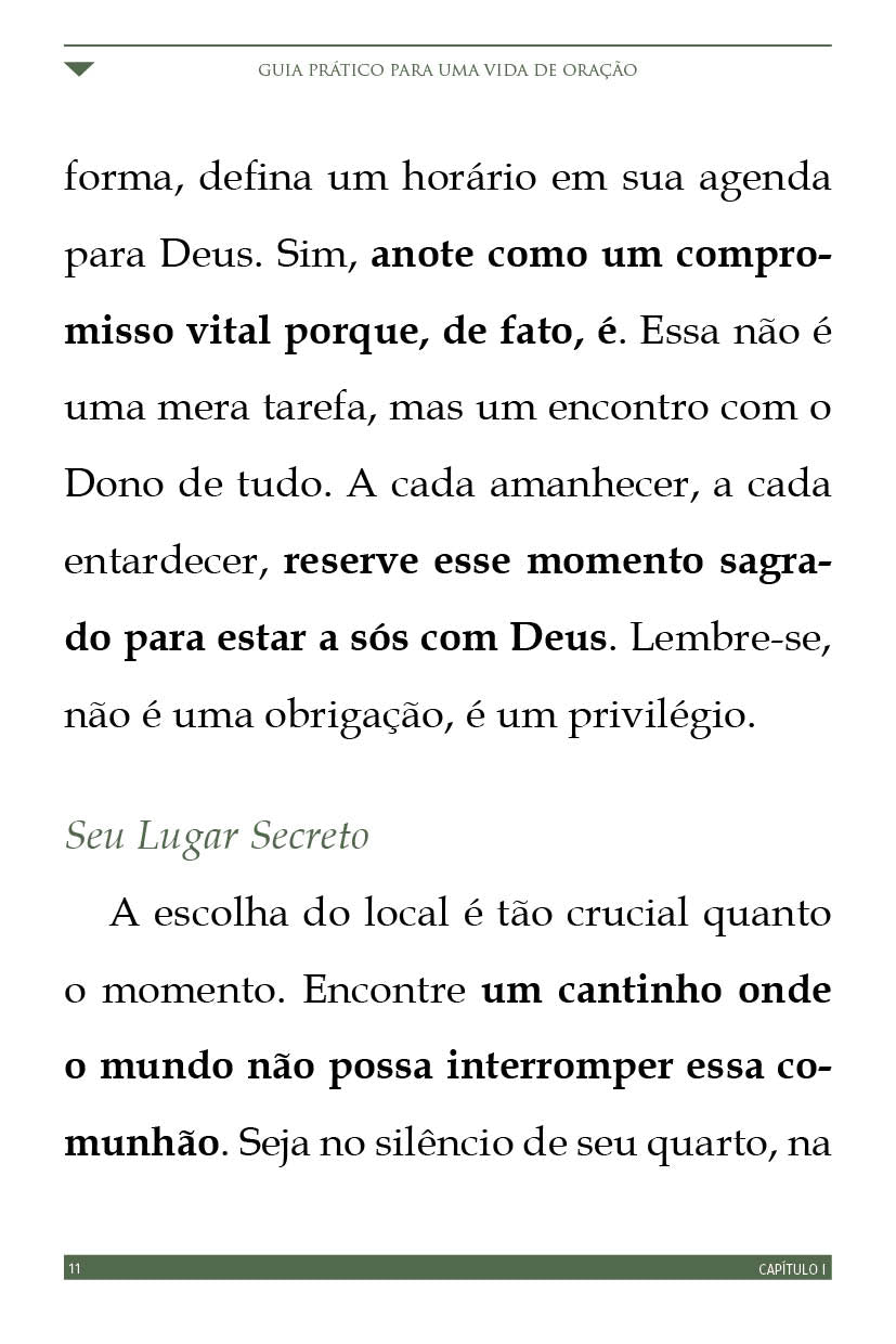Ebook "Guia Prático Para Uma Vida de Oração"