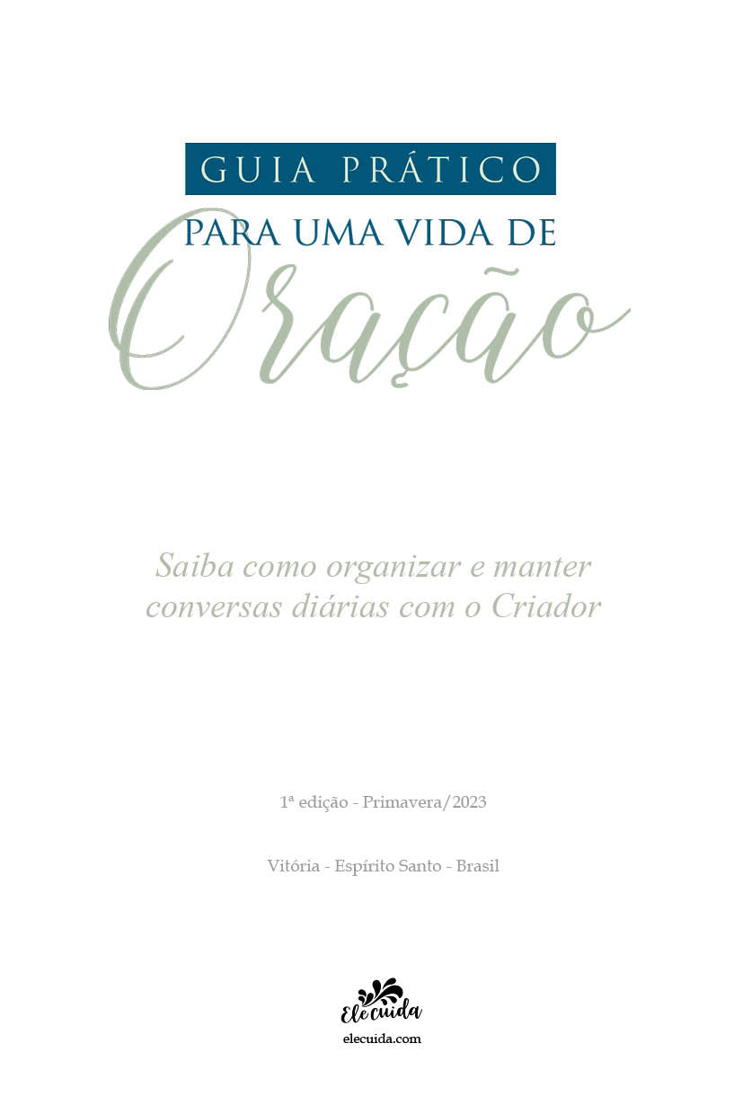 Ebook "Guia Prático Para Uma Vida de Oração"